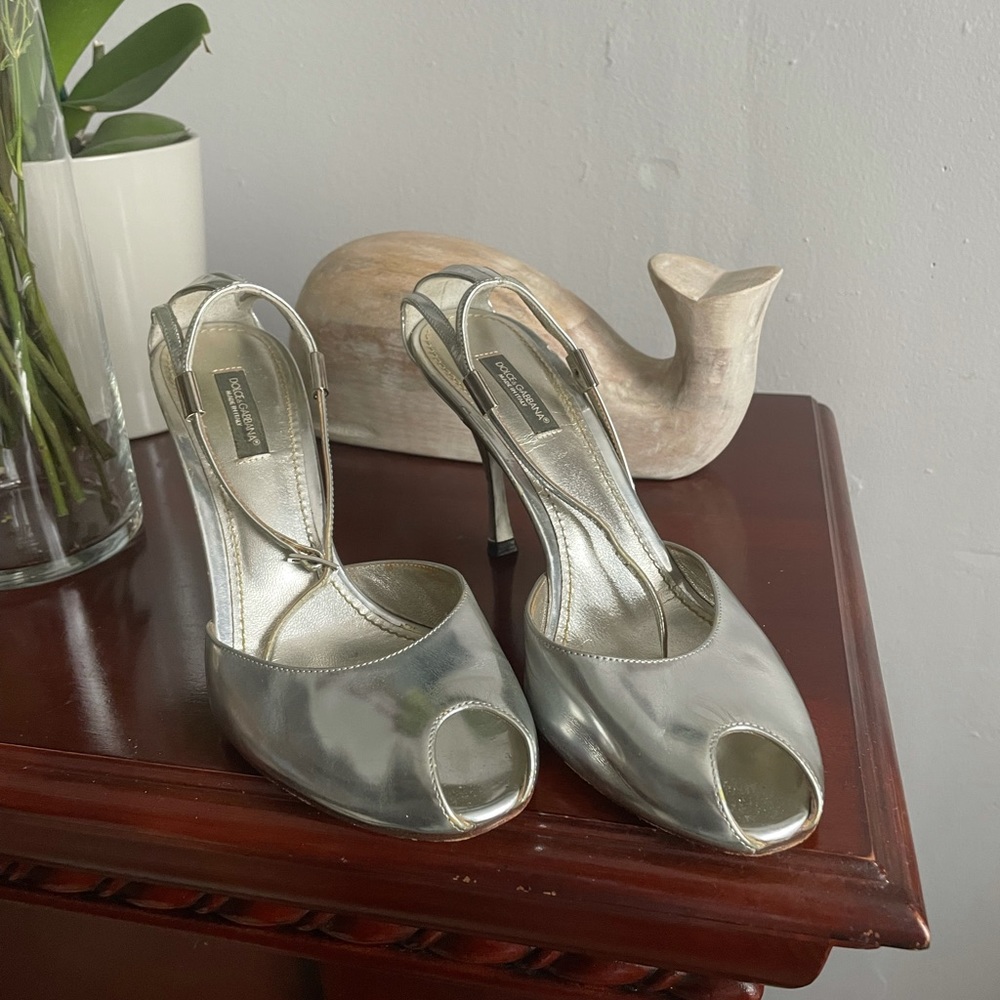 Dolce & Gabbana peep toe strap heel